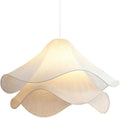 Modern Simple Hanging Lamp Cream Petal Fabric Chandelier Decoration Warm Romantic E26 Pendant Light For Indoor Living Dining Room Bedroom Home Pendant Lamp Kitchen Island Restaurant Cafe Light