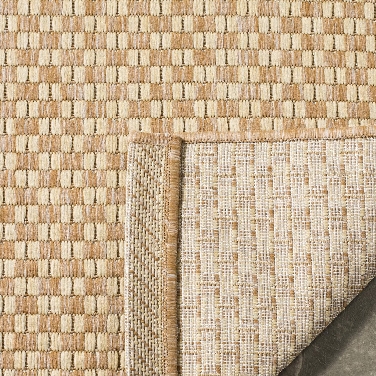 SAFAVIEH Courtyard Collection 8' x 10' Natural / Cream CY8653 Indoor-Outdoor Waterproof Easy-Cleaning Patio Backyard Mudroom Area-Rug