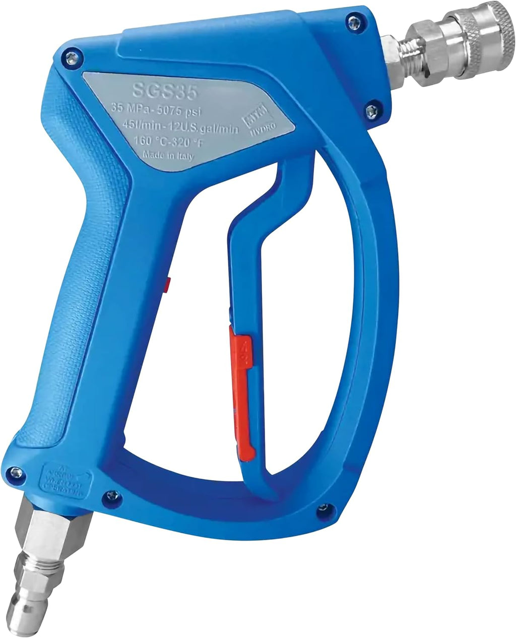 MTM Hydro Acqualine SGS35 Pressure Washer Gun with Stainless Steel Quick Connect Fittings and Live Swivel, High Pressure 5000 PSI Commercial Grade