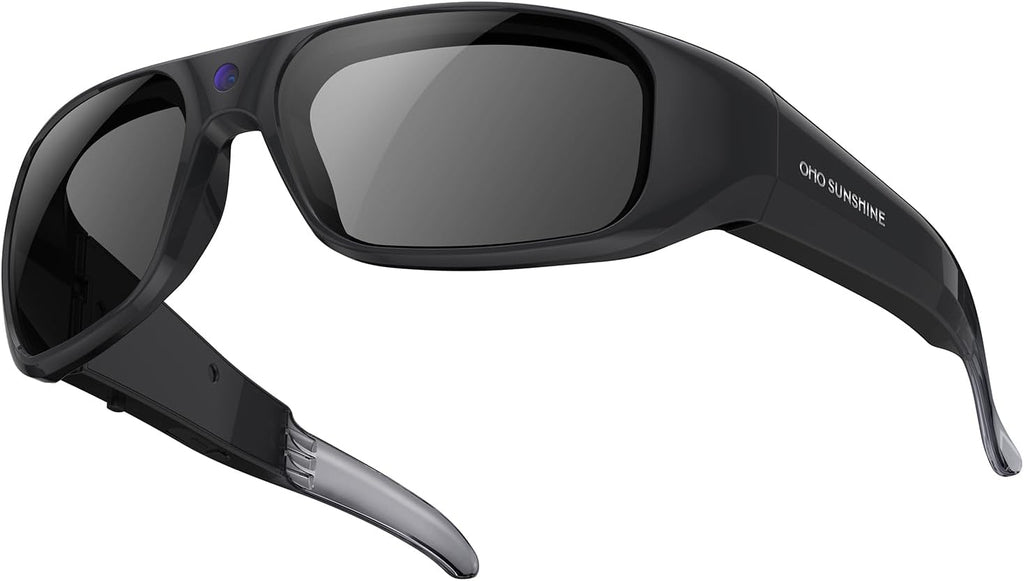 OhO sunshine Anti-Shake Stabilization 2K QHD Camera Sunglasses, Record-While-Charging, Water Resistant & Photochromic Lenses
