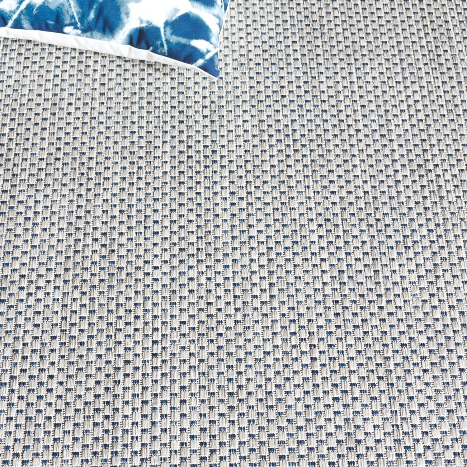 SAFAVIEH Courtyard Collection 8' x 10' Grey/Navy CY8521 Indoor/ Outside Waterproof Easy cleansingPatio Backyard Mudroom Area Mat