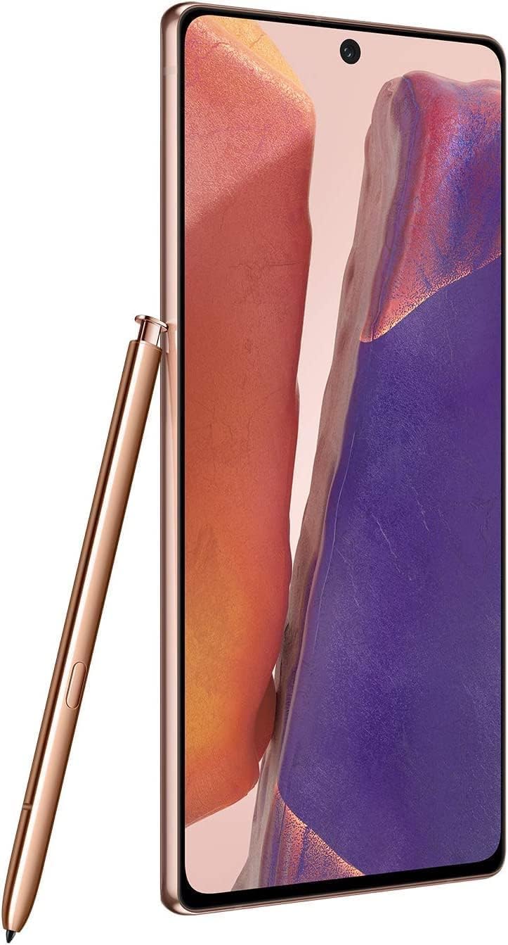 Samsung Galaxy Note 20 5G, 128GB + 8GB RAM, Mystic Bronze - Unlocked (Renewed)