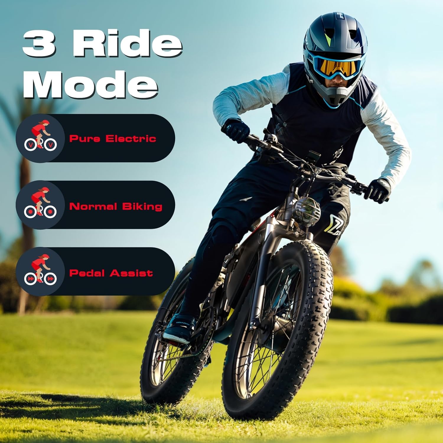 4000W Dual Motor Ebike with 52V 25Ah Removable Battery for Adults,Max Speed 38MPH Up to 100 Miles,24" Fat Tire Electric Bike for Snow Off-Road Commuter E-Bike for Men