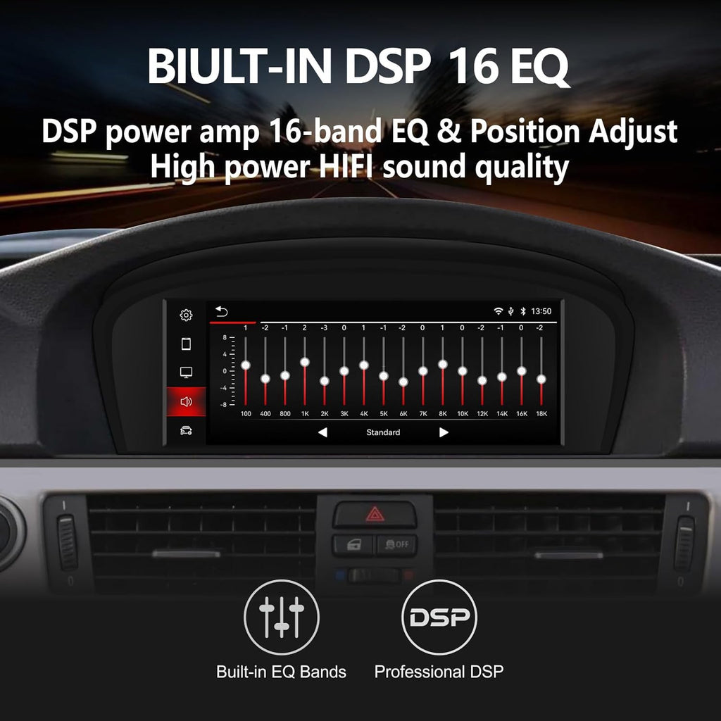 Car Stereo for BMW E60 E90 E92 Radio with CarPlay Android Auto Upgrade CCC idrive System Screen for E61/E63/E64/E91/E93(2003-2008)