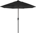 California Umbrella 12-Year Protection 9-Ft Outdoor Patio Umbrella, Sunbrella Fade-Resistant Acrylic Fabric, Auto Tilt and Crank, Heavy-Duty Aluminum Frame/ Reinforced Ribs, Bronze Pole, Black