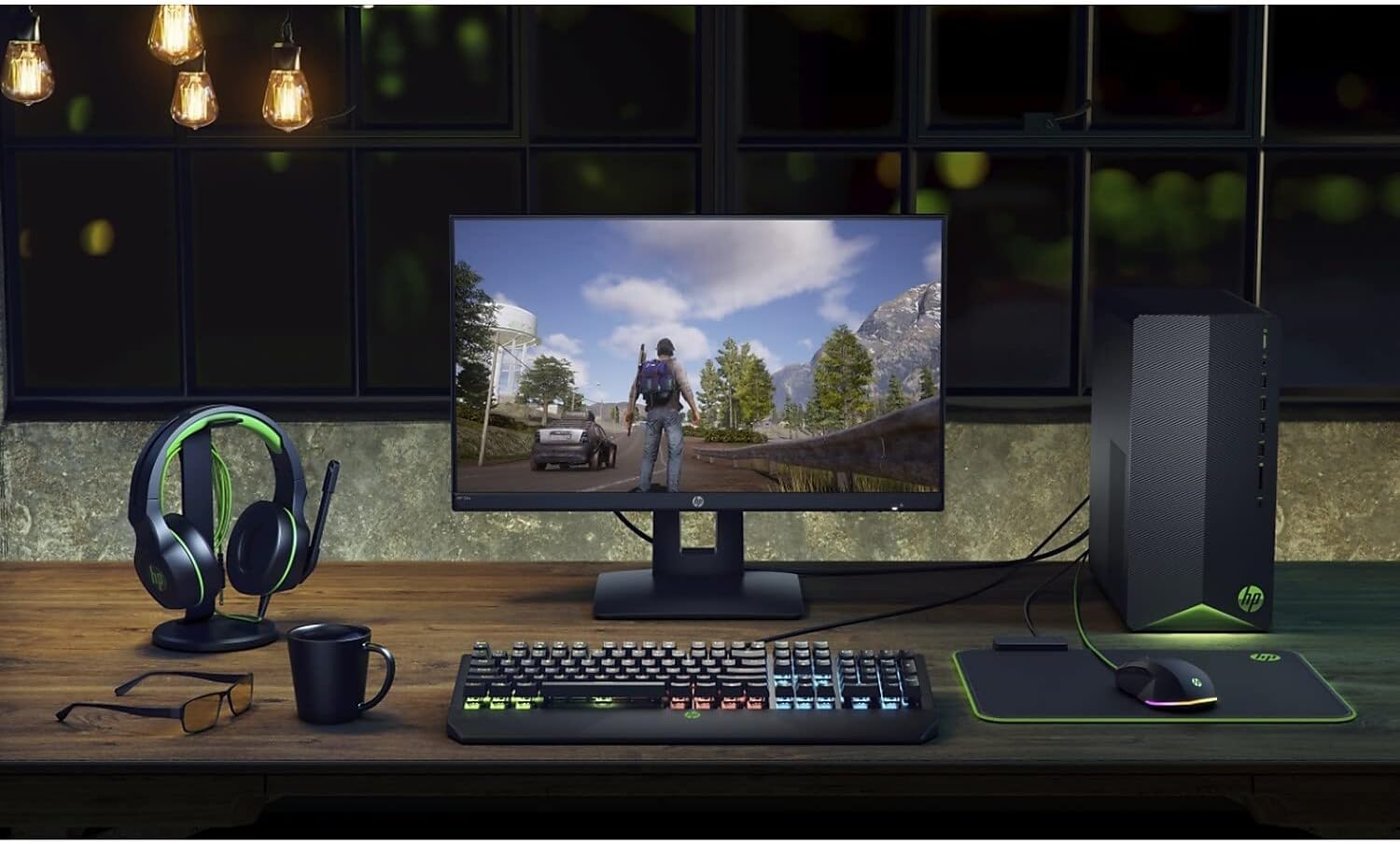 HP Pavilion Gaming Desktop PC - AMD 6-Core Ryzen 5 5600G Processor, AMD Radeon RX5500, 8GB RAM, 256GB PCIe NVMe SSD, Win 10 Home
