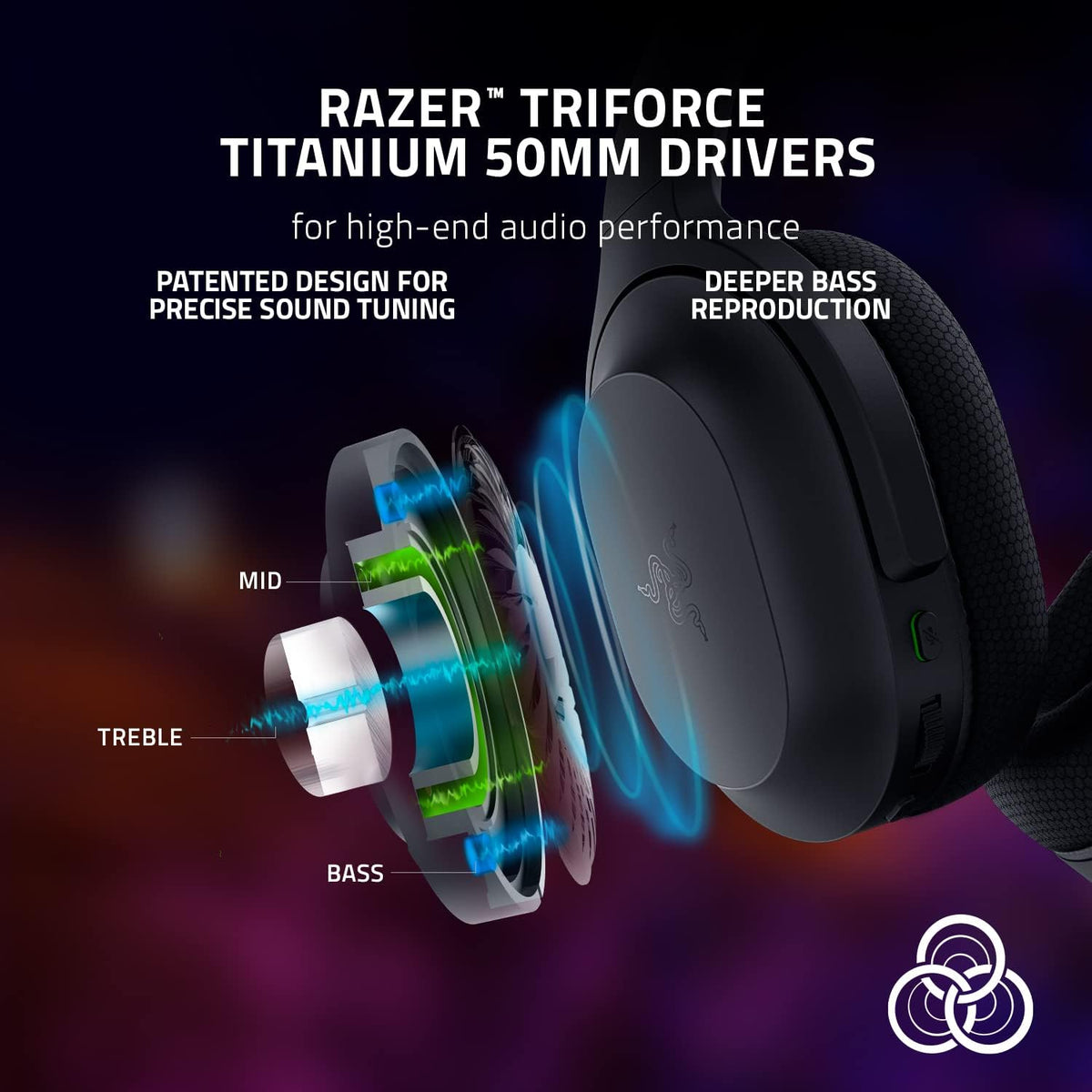 Razer Barracuda Wireless Gaming & Mobile Headset (PC, PlayStation, Switch 2, Android, iOS): 2.4GHz Wireless + Bluetooth - Integrated Noise-Cancelling Mic - 50mm Drivers - 40 Hr Battery - Black