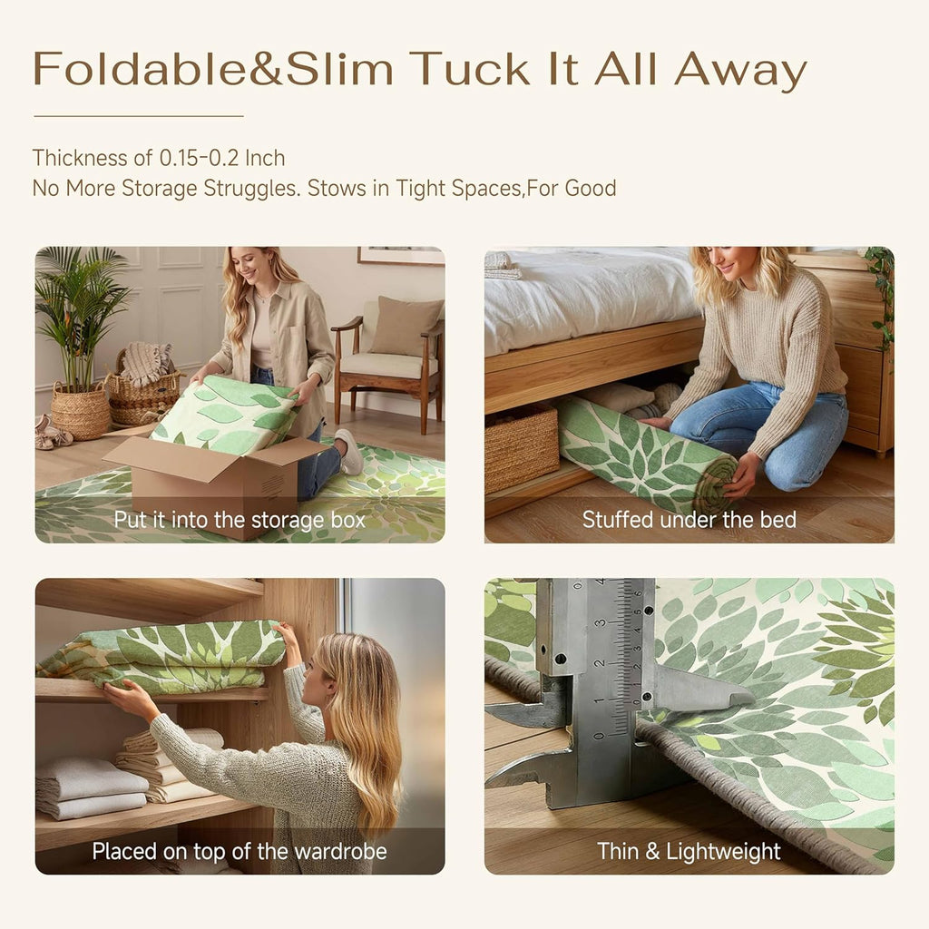 8x10 Indoor Outdoor Area Rug Washable Patio Rug Green Non Slip Non Shedding Waterproof Carpet for Living Room Bedroom Camping Porch Backyard Camping RV Balcony Poolside Deck