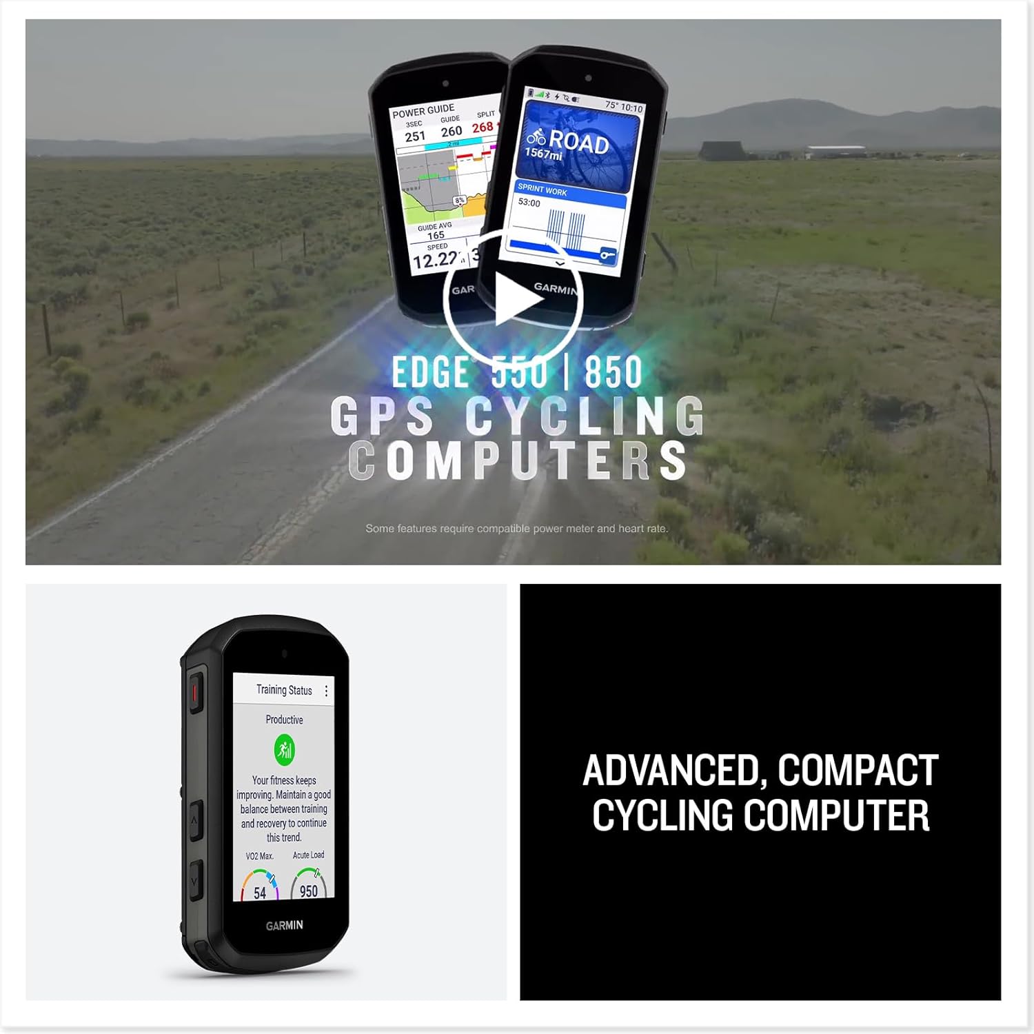 Garmin® Edge® 550, Compact GPS Cycling Computer, Vivid Color Display, Bike-Specific Mapping, Advanced Training and Performance Insights