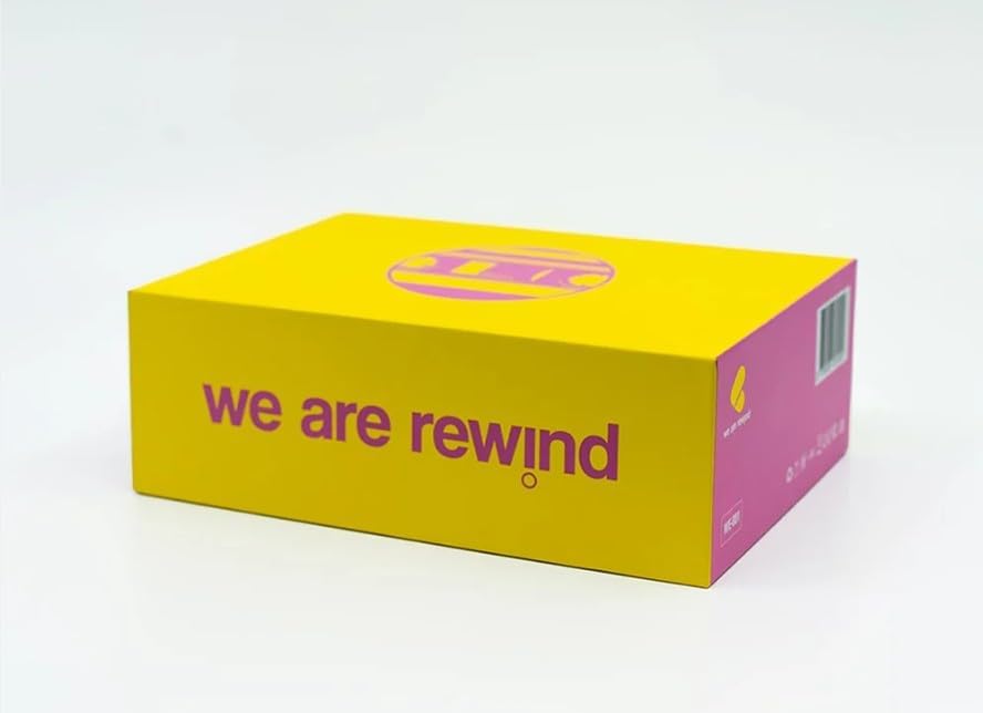 We are Rewind Portable Cassette Player - Cassette Tape Recorder with Bluetooth Connection Speaker or Headphones, 3.5mm Audio Cable - (Edith, Pink & Green)
