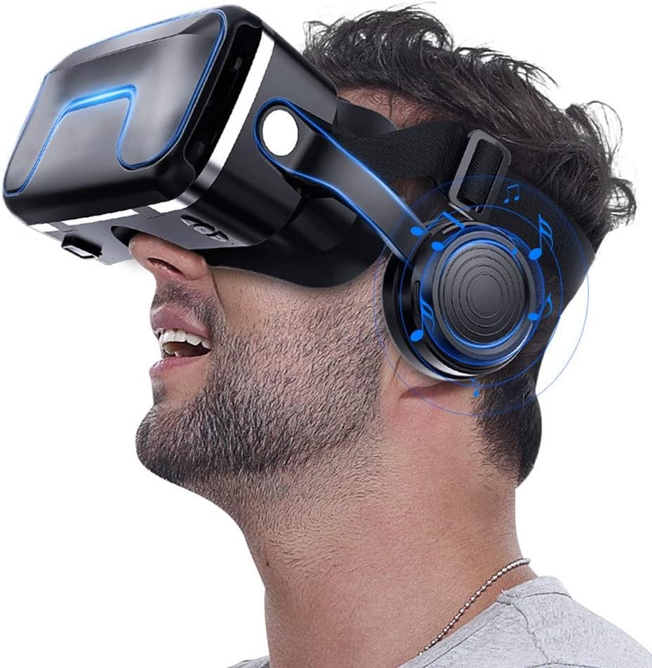 Virtual Reality Headset,VR Headsets Compatible with iOS and Android Phones, 3D VR Goggles for Games/3D Movies, for 4.7-6.53 Inches Smartphones
