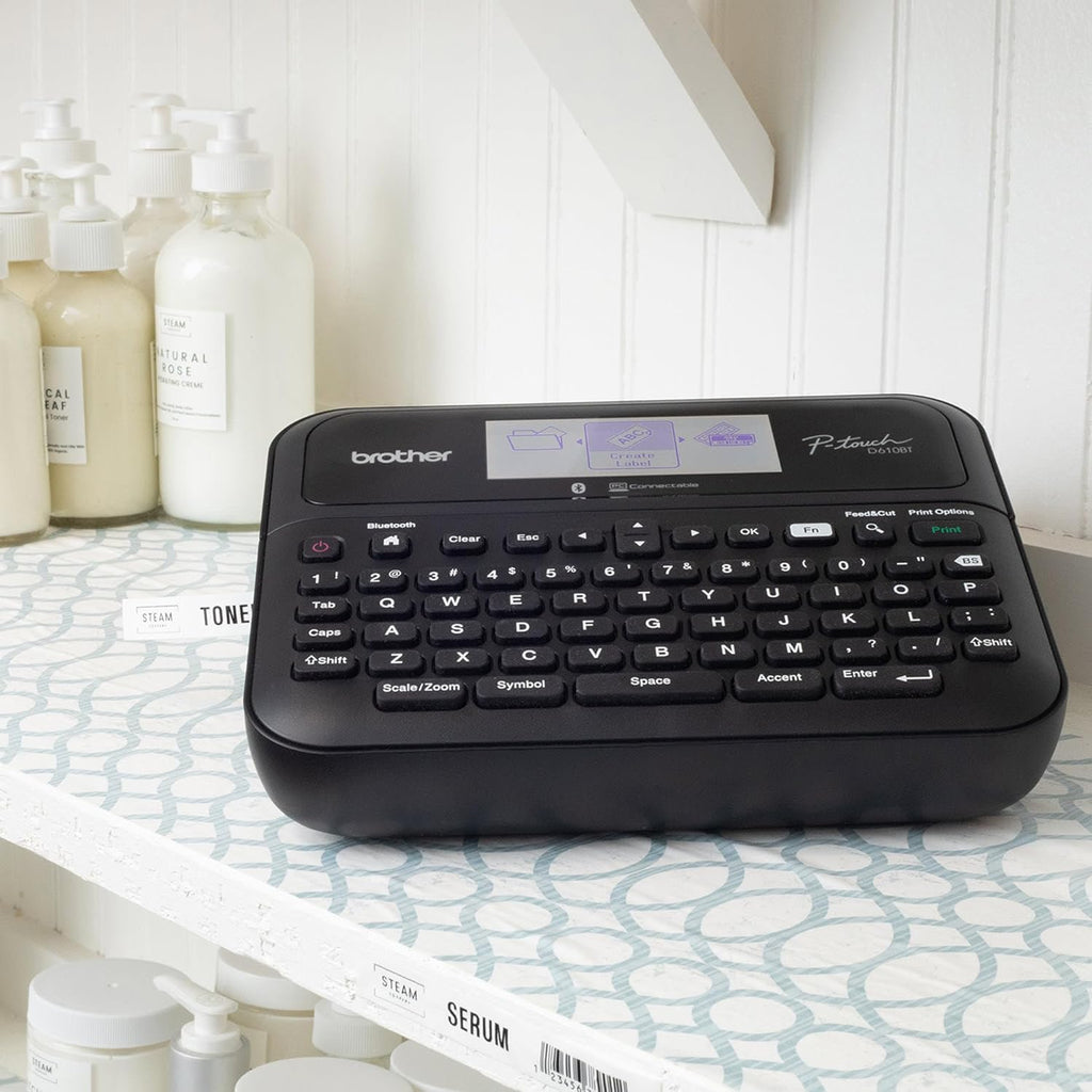 Brother P-Touch PT- D610BTVP Business Professional Connected Label Maker | Connect and Create via Bluetooth® on TZe Label Tapes up to ~1 inch