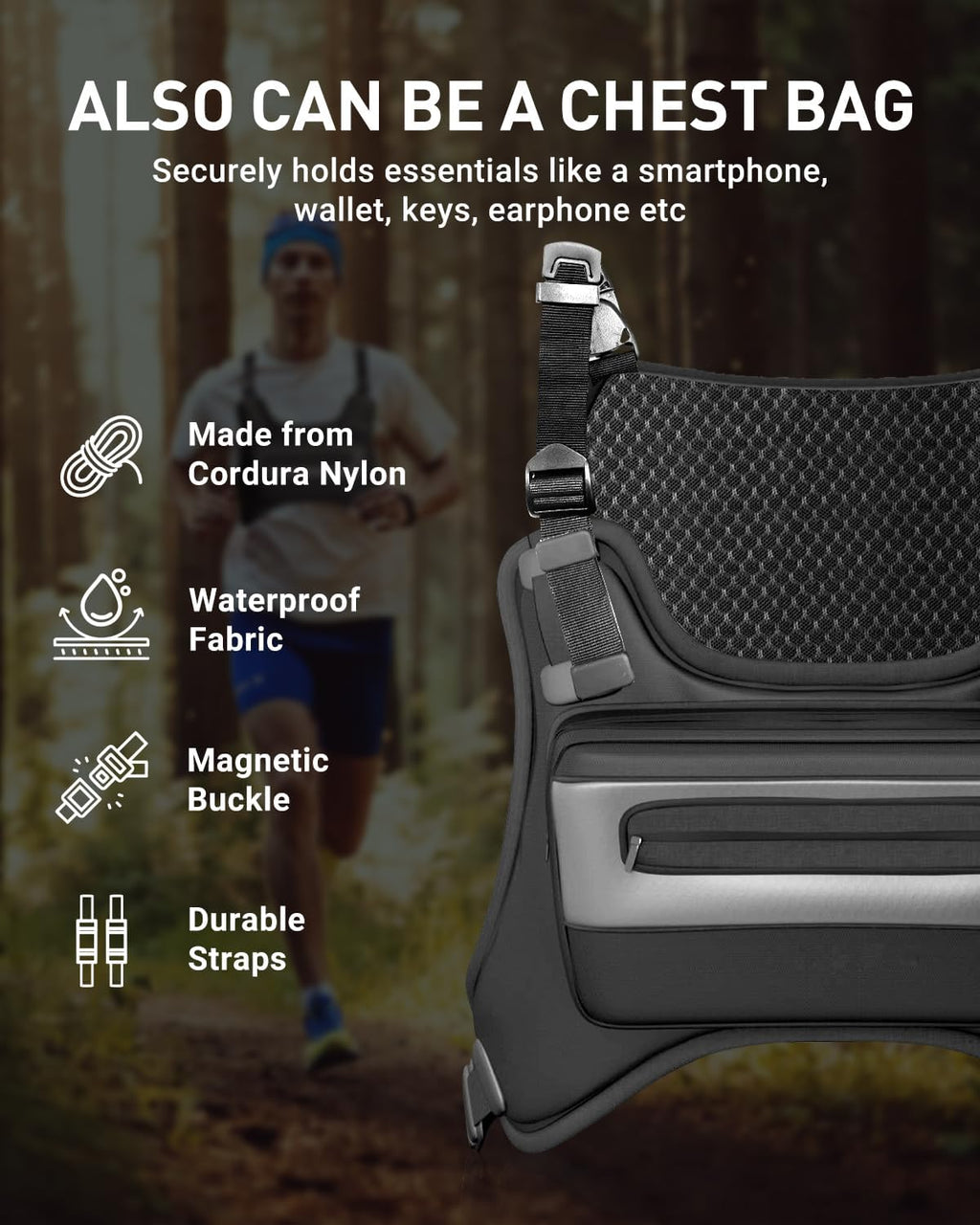 Portable Cooling Vest with Battery, Wearable Cooler with Chest Pack, Lightweight Heat Relief Gear