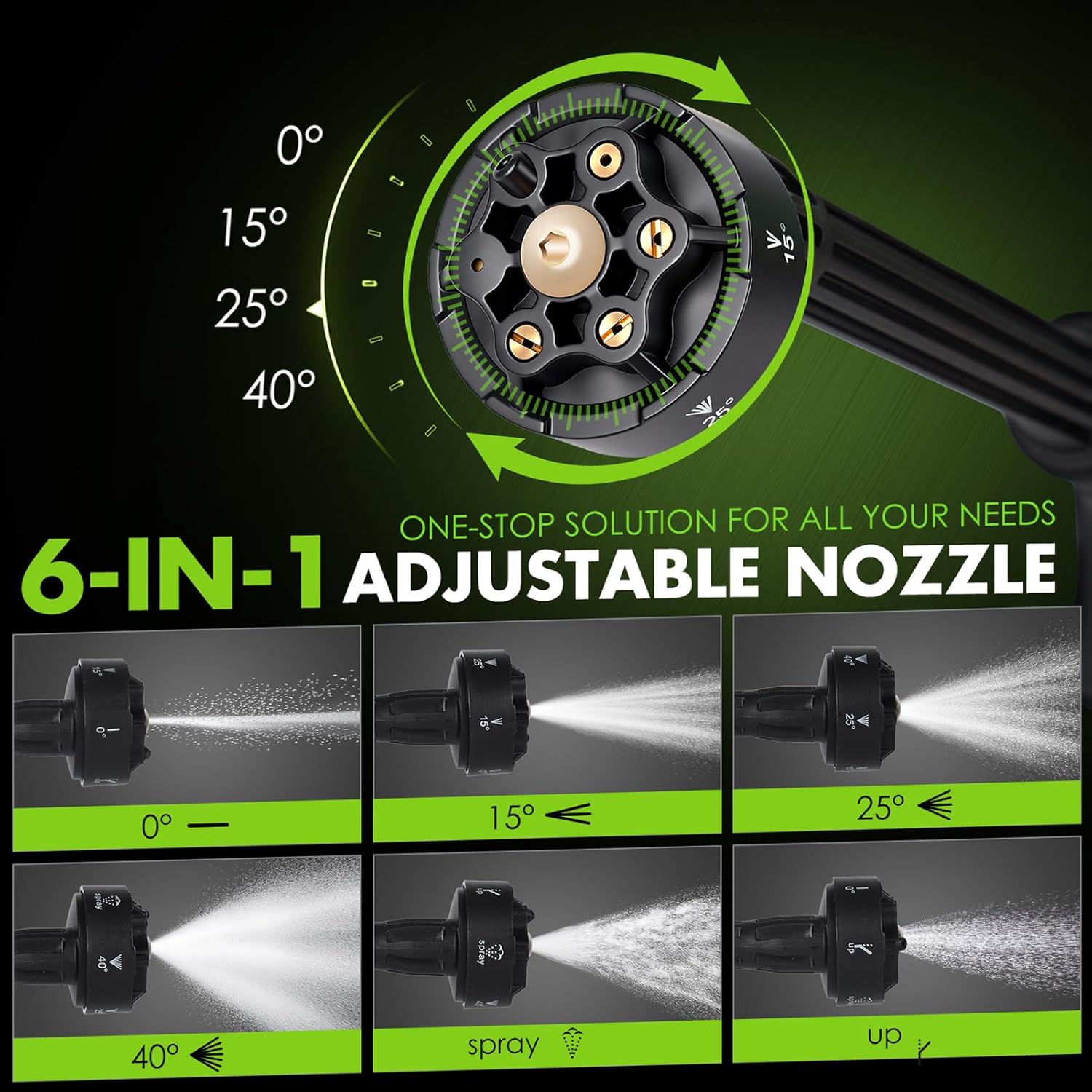 Upgrade Cordless Pressure Washer,Portable Pressure Washers with 3.5Gal Tank,7 Adiustable Handheld Portable Pressure Washers with 6-in-1 Nozzle,Max 550PSl,16.7FT Hose, 5x4000mAh Portable Power Washer