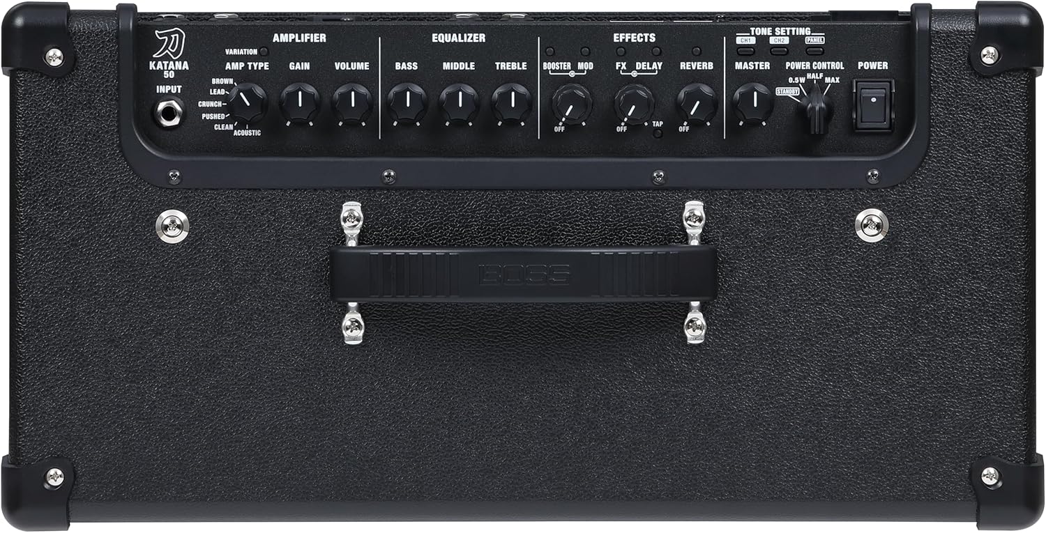 BOSS Katana-50 Gen 3 Guitar Amplifier | Compact 50-Watt Combo Amp | Custom 12-Inch Speaker | Evolved Tube Logic Sound | 12 Amp Characters | Onboard BOSS Effects | Advanced Connectivity & More