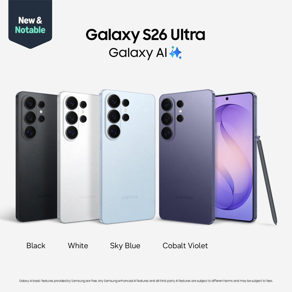 Samsung Galaxy S26 Ultra, Unlocked Android Smartphone, 512GB, Privacy Display, Galaxy AI, AI Camera, Super Fast Charging 3.0, Durable Battery, 2026, US 1 Year Warranty, Cobalt Violet