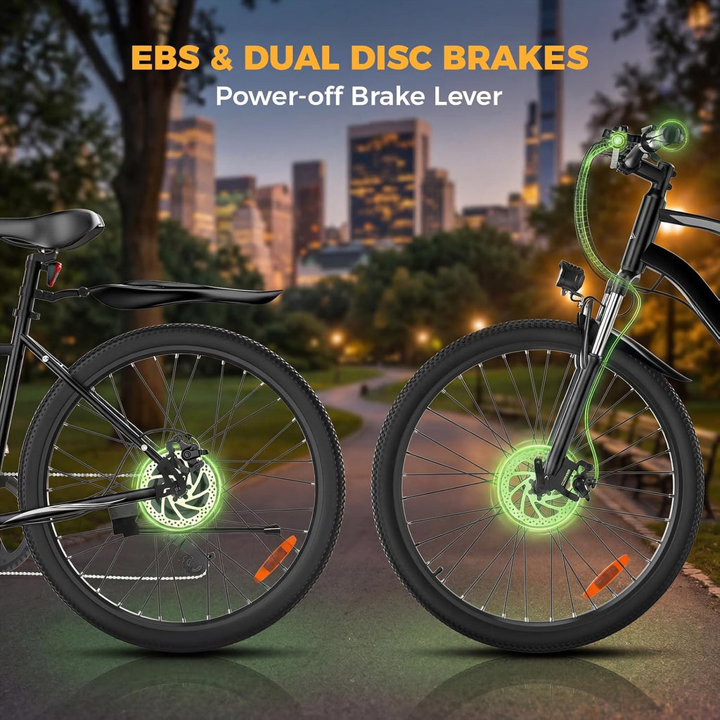 Electric Bike for Adults/Teens, 14" Foldable Commuter Ebike & 26" Electric Mountain Bike, 1500W/1000W Peak Motor Electric Bicycle for Commuting, 15/30/40 Miles Range 36V Battery