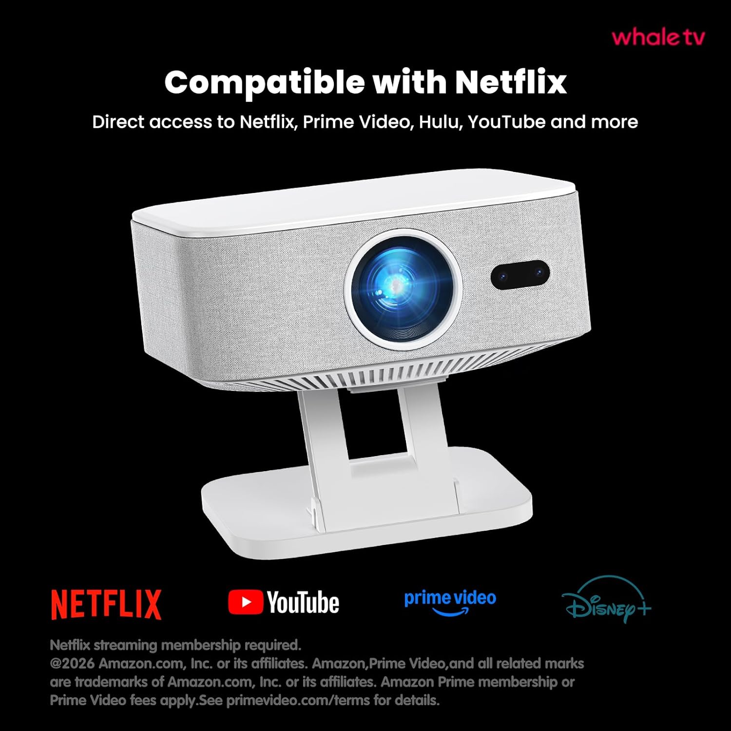 1500 ANSI/Built-in APPs Smart Projector with Wifi and Bluetooth: NICPOW Native 1080P Outdoor Projector, Compatible with Netflix, Auto Focus & Keystone, Portable Proyector for Home & Outdoor Use
