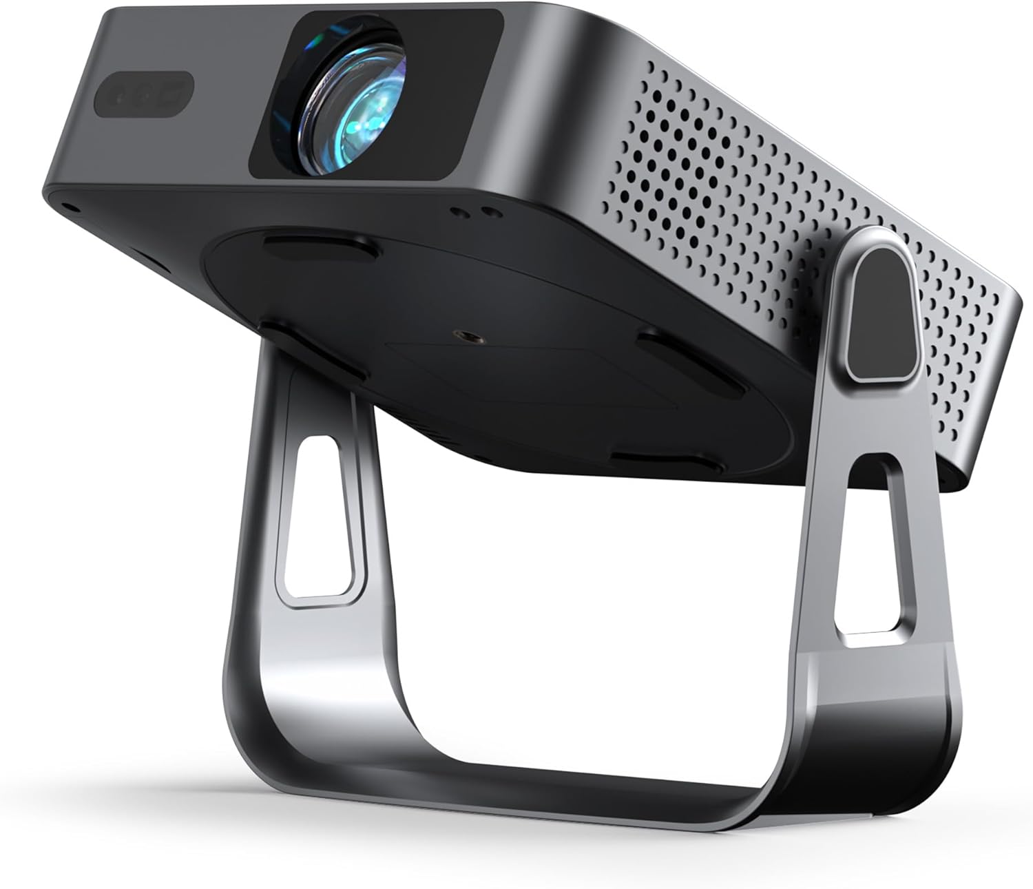 【Officially-Licensed APP & Native 1080P】 Thinnest 1.81" Smart Mini Projector with WiFi and Bluetooth, Auto Focus & Keystone Portable Outdoor Projector, VOPLLS 4K Support Home Movie Projector