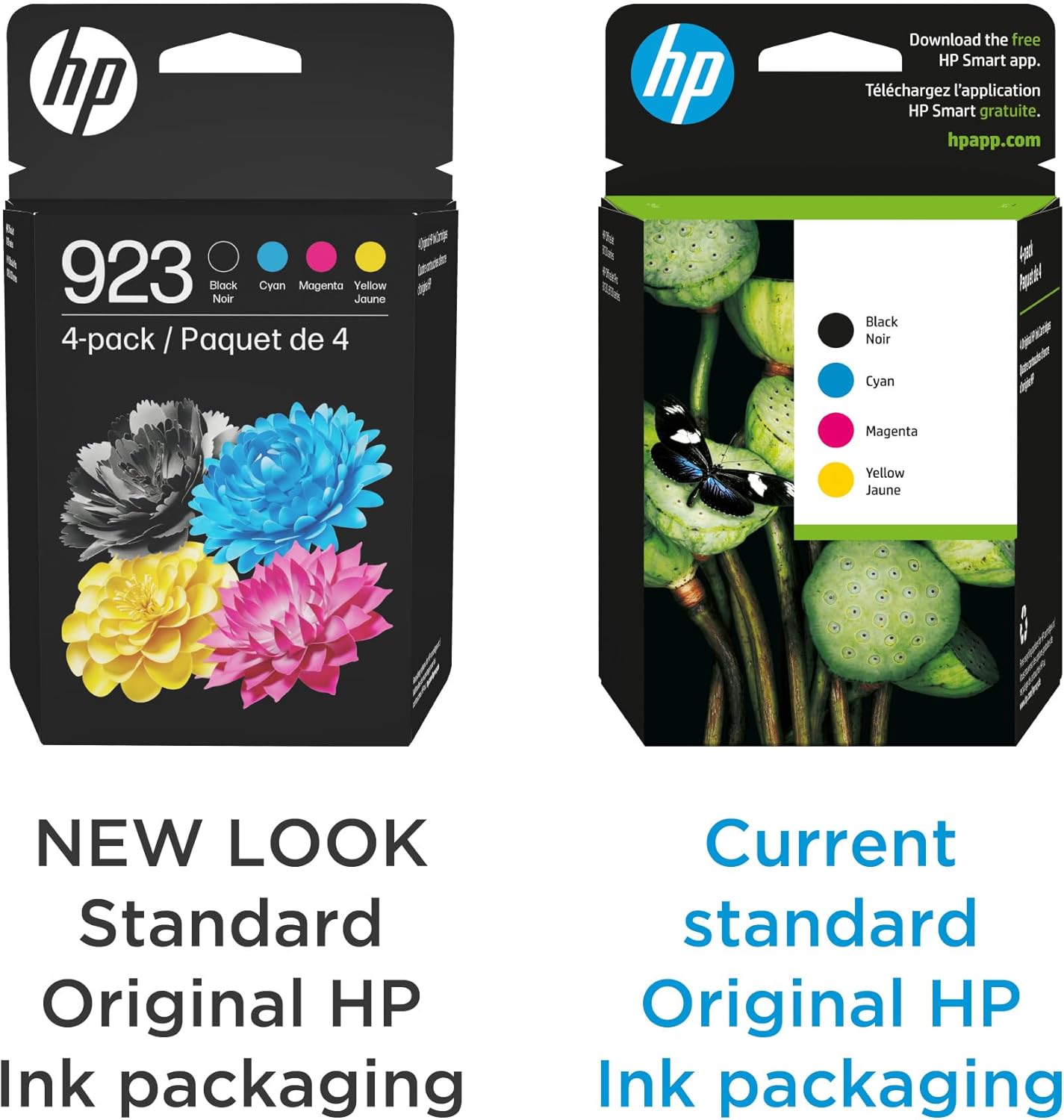 HP 923 Black, Cyan, Magenta, Yellow Ink Cartridges (4-Pack) | Works with Printer Series: OfficeJet 8120, OfficeJet Pro 8130 | Eligible for Instant Ink | 6C3Y6LN
