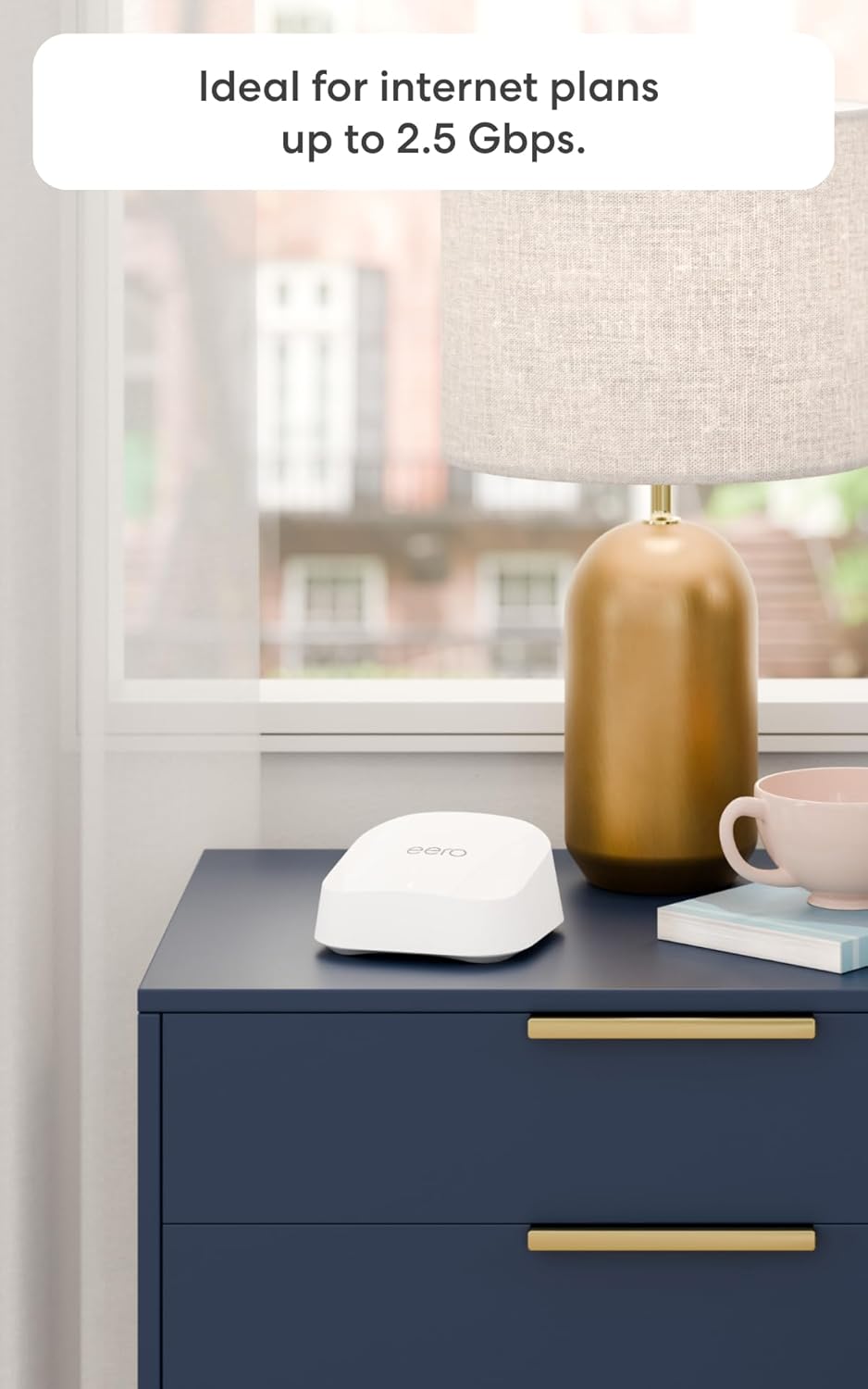 Amazon eero 7 dual-band mesh Wi-Fi 7 router (newest model) - Supports internet plans up to 2.5 Gbps, Coverage up to 2,000 sq. ft., 1-pack