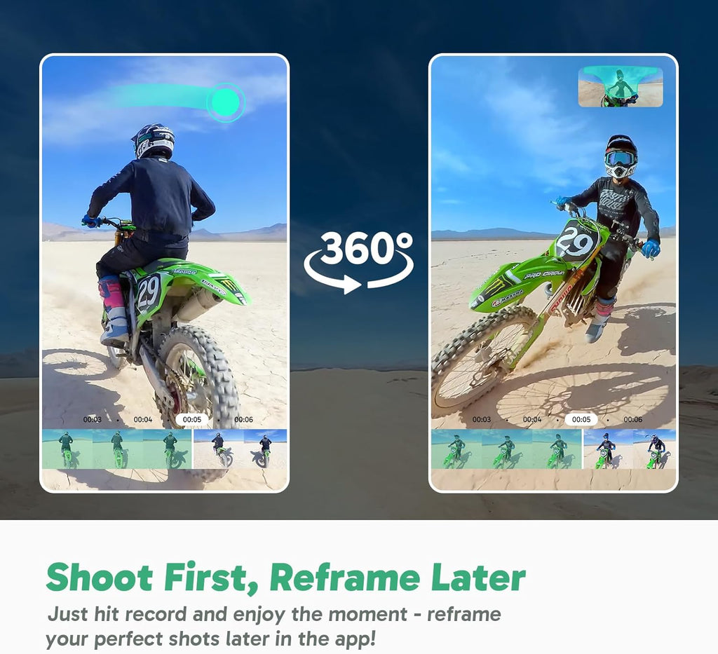 AKASO 360 Weatherproof 360 Action Camera - 5.7K 360 Video with 1/2" 48MP Sensors, 72MP 360 Photo, 360-SuperSmooth, Invisible Selfie Stick, 360° Horizon Lock, AI Tracking with 256GB MicroSD Card