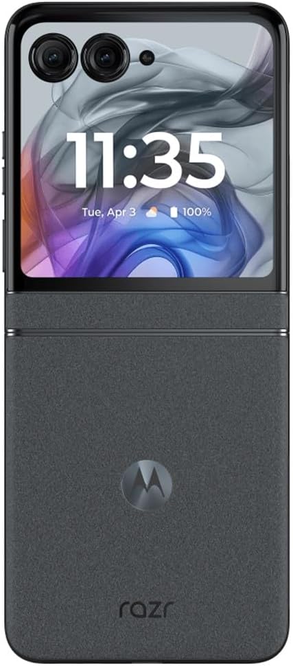 Motorola razr | 2024 | Unlocked | Made for US 8/256GB | 50MP Camera | Koala Gray (Renewed)