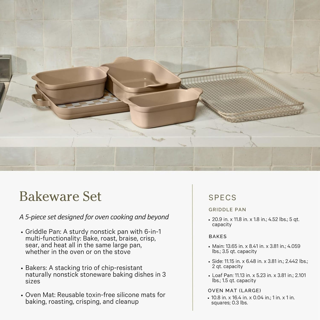 Our Place 15-Piece Titanium Pro Cookware & Bakeware Set | Tri-Ply Titanium & Stainless Steel Nonstick Fry Pans & Pots | Ceramic Nonstick Bakers & Griddle Pan | Non-toxic, PFAS-Free | Blue Salt