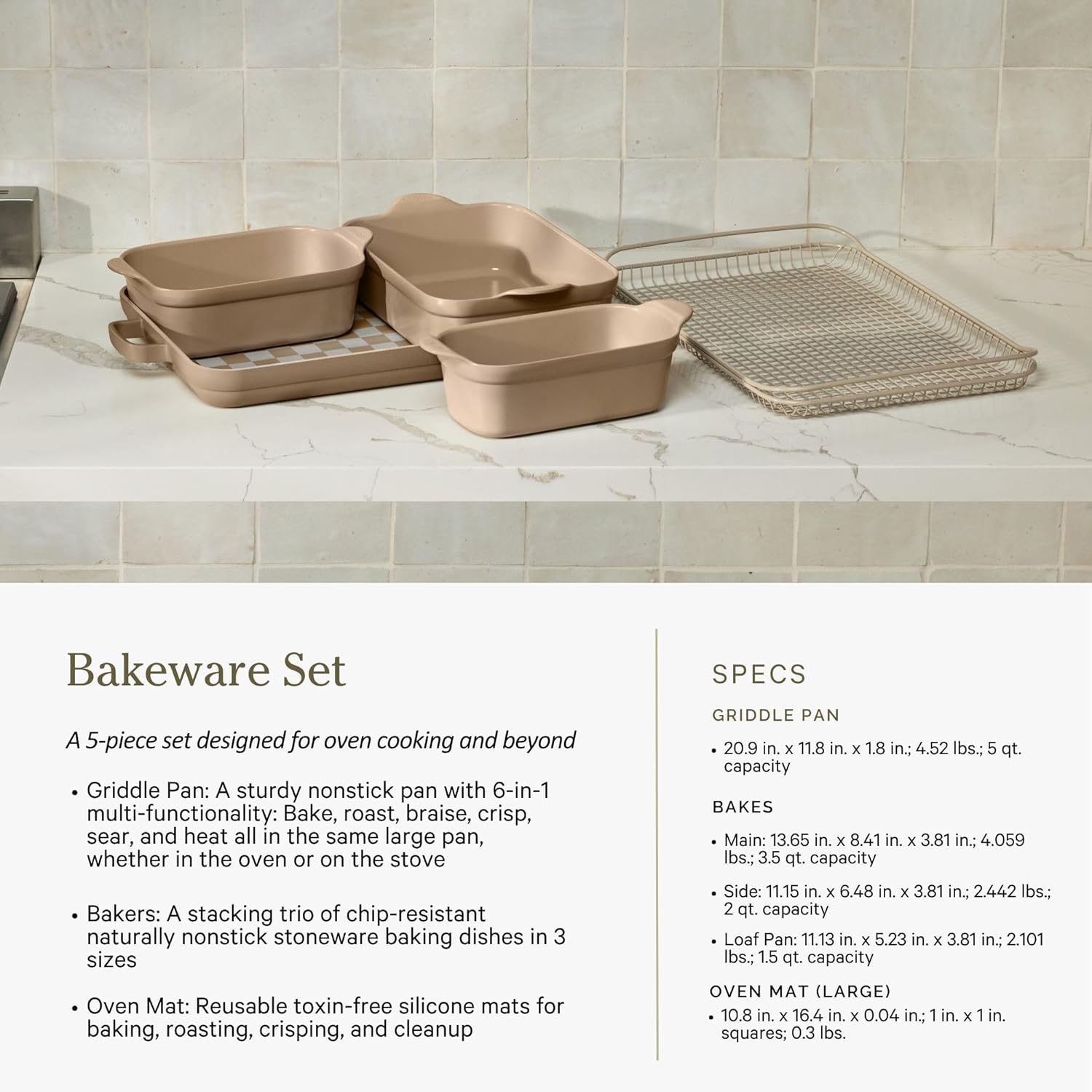 Our Place 15-Piece Titanium Pro Cookware & Bakeware Set | Tri-Ply Titanium & Stainless Steel Nonstick Fry Pans & Pots | Ceramic Nonstick Bakers & Griddle Pan | Non-toxic, PFAS-Free | Blue Salt