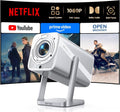4K Support/Auto Focus/360°Adjustable StandSmart-Projector-4K with WiFi 6 and Bluetooth5.2, Native 1080P Mini Portable Projector, Dolby Audio, TOPTRO Outdoor Movie Proyector Compatible with Netflix