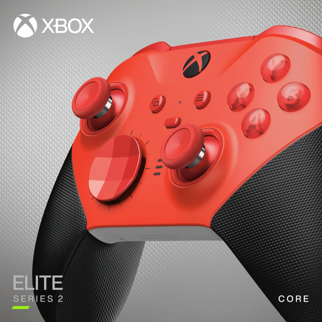 Xbox Elite Series 2 Core Wireless Gaming Controller – Red – Xbox Series X|S, Xbox One, Windows PC, Android, and iOS