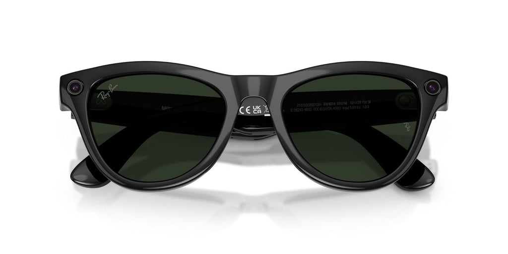 Ray-Ban Meta (Gen 2), Skyler, Shiny Black | Smart AI Glasses for Men, Women — 2x Battery Life — 3K Ultra HD Resolution — 12 MP Ultra-Wide Camera, Audio, Video — Transitions® Graphite Green Lenses