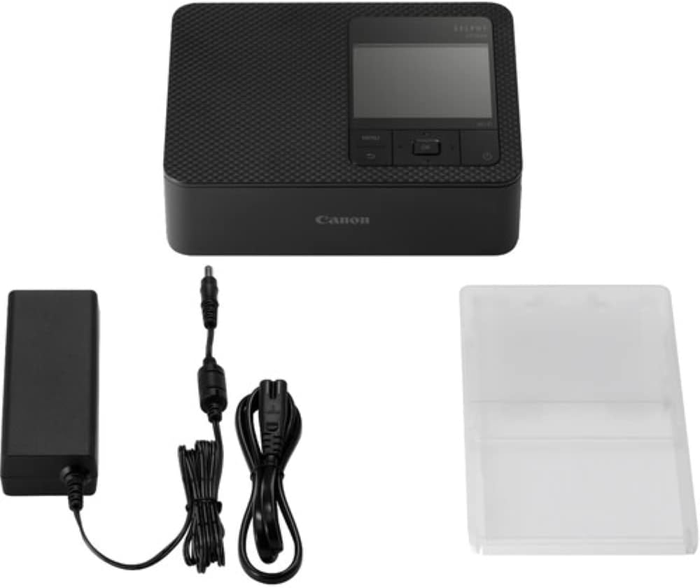 Canon SELPHY CP1500 Compact Photo Printer | Black with 2 x KP-108IN Color Ink and Paper Set (3 Items)