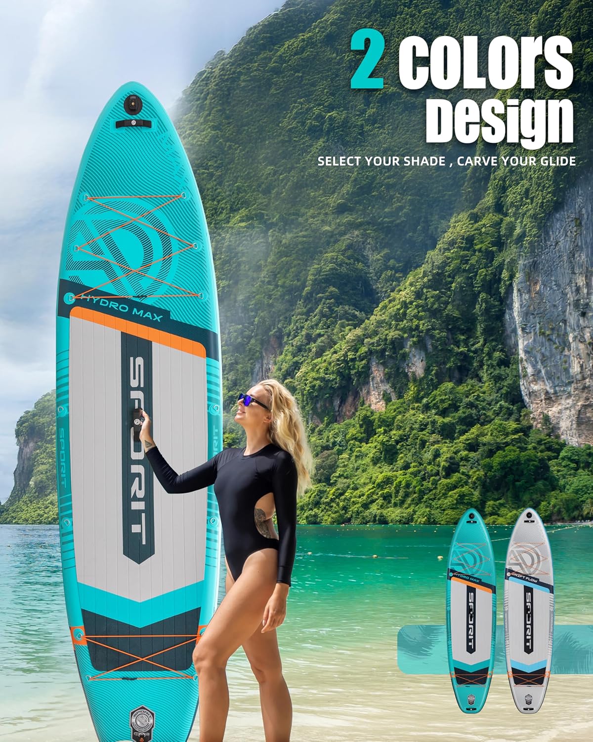 11'6" x 35" Extra Wide Inflatable Paddle Board for Adults, 450 lb Capacity Wide Stable Stand Up Paddle Board, 2–3 Person SUP, Heavy Duty 22 PSI, US Fin, Kayak D Rings, Large Stable Paddleboard