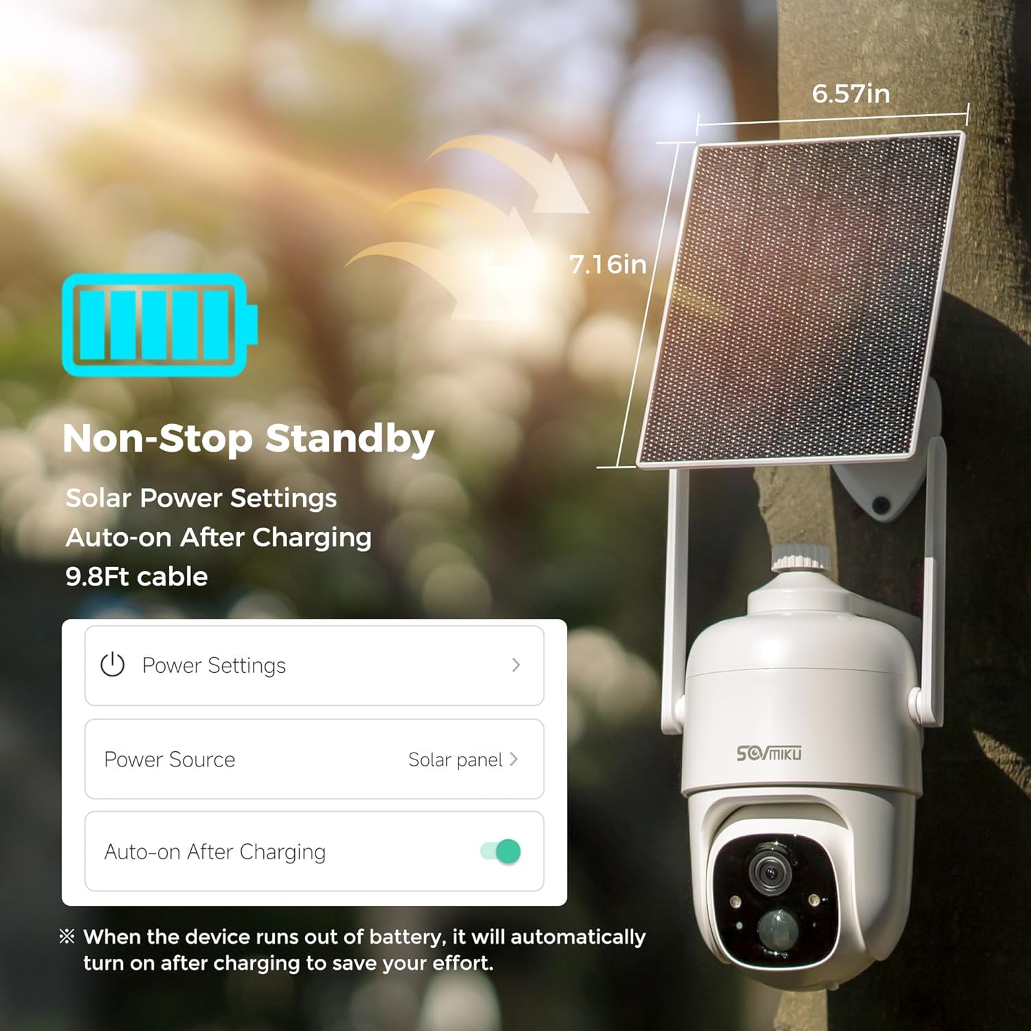 Vicohome 4CQ1 AI 2K Solar Security Camera Wireless Outdoor, Battery Powered,Two Way Audio,Motion Detection, 360° View,Easy to Setup,Color Night Vision,Audible Flashlight Siren,180 Days Care Plan