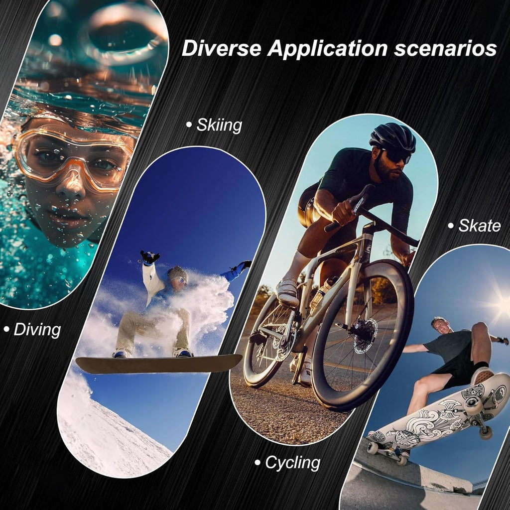 Thumb Action Camera | Mini POV Sports Camera, Waterproof Action Camera the Size of a Thumb for Running, Cycling, Hiking, Swimming, Outdoor Adventures, Vlogging (Black, 128, GB)