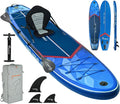 PRAISUN 12' x 35” Inflatable Paddle Board, 450lbs Extra Wide Stand Up Paddleboard for Youth/Adults of All Skill Levels, Stable SUP with Seat & Full Kit, for Fishing, Yoga, Lake & Ocean