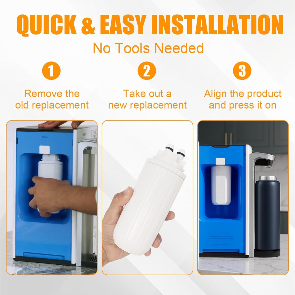 2 Pack Countertop Water Filter Replacement for Bri-ta Hub Instant Countertop Device, Drinking Water Replacement Filter Replace CTO1