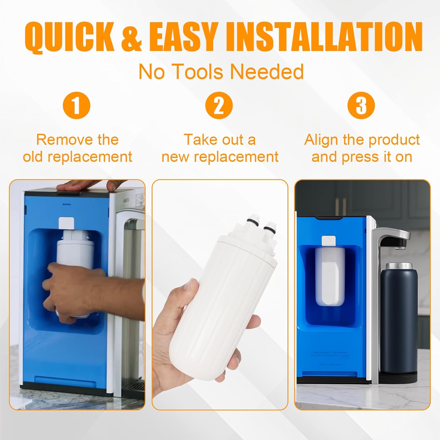 2 Pack Countertop Water Filter Replacement for Bri-ta Hub Instant Countertop Device, Drinking Water Replacement Filter Replace CTO1