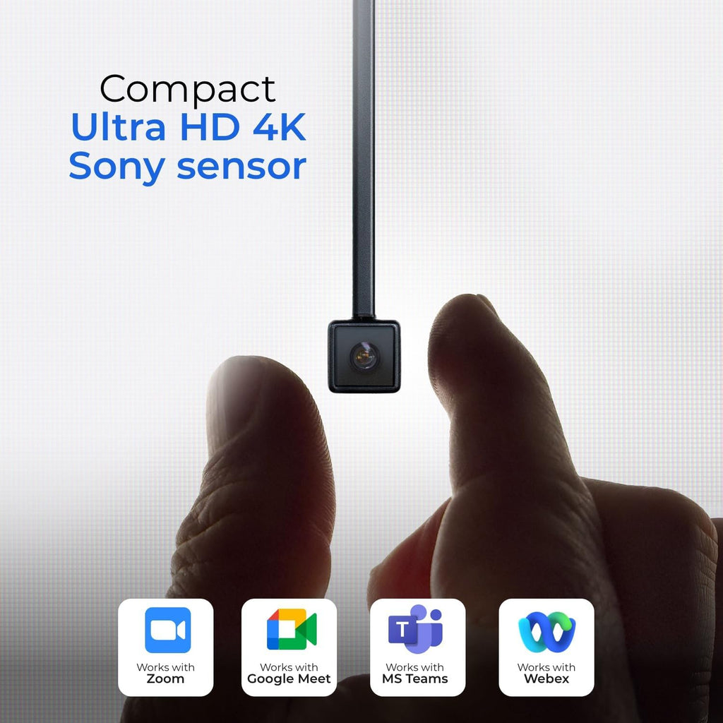 iContact Camera ProHello 4K HD Webcam with Eye Contact, Windows Hello Facial Recognition, Noise Cancelling Mics, USB Plug & Play for Mac, PC & Linux, Works with Zoom, Teams, Meet, Video Calls