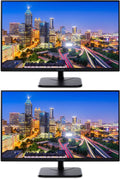 ViewSonic VA2456-MHD 24-inch 1920 x 1080 Full HD LCD IPS Monitor, 2-Pack Bundle with Ultra-Thin Bezel, FreeSync, Eye Care, HDMI, DisplayPort, VGA, Speakers