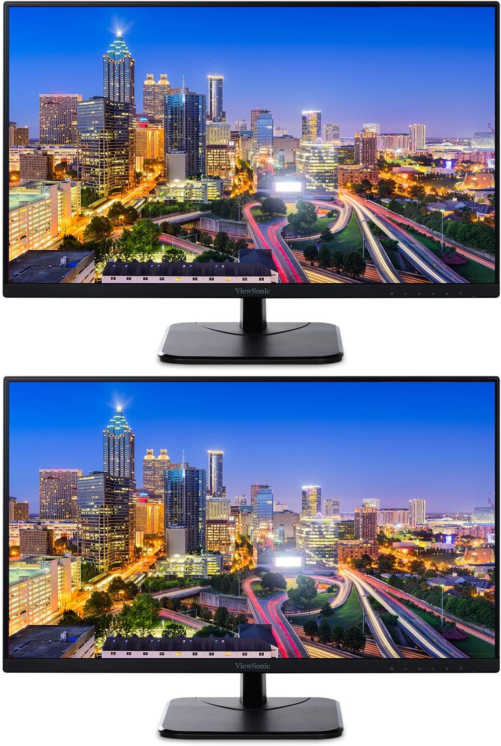 ViewSonic VA2456-MHD 24-inch 1920 x 1080 Full HD LCD IPS Monitor, 2-Pack Bundle with Ultra-Thin Bezel, FreeSync, Eye Care, HDMI, DisplayPort, VGA, Speakers