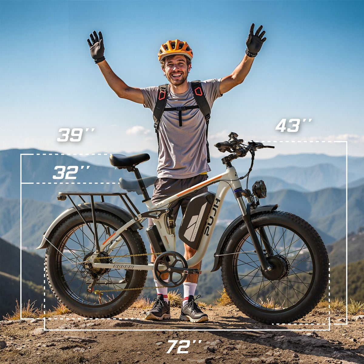 Peak 6000W Dual Motor Electric Bike,60V 1200Wh Removable Battery & 110Nm Torque,Fast Ebike for Adults,Max 45MPH & 100-Mile Range,24" Fat Tire Electric Bicycle for Snow Commuter Riding E-Bikes