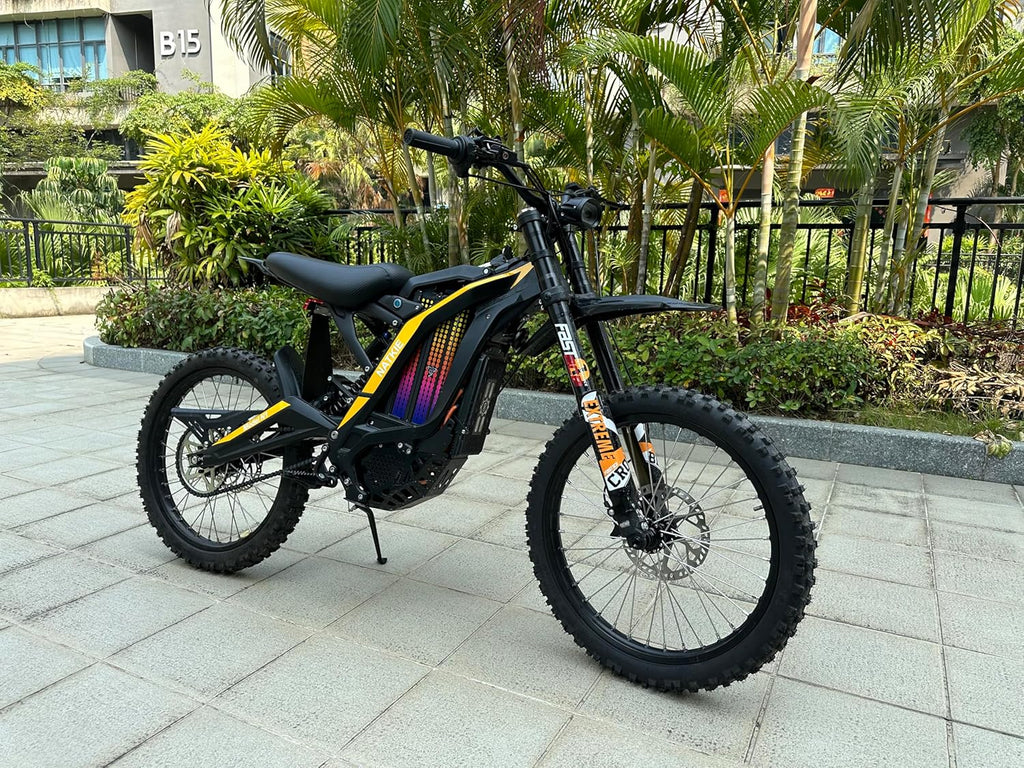 natkie Electric Motorcycle Bike for Adults, Electric Dirt Bike 8000W(Peak) Mid-Mounted Motor 72V/30AH Removable Battery, Top Speed 50MPH/75Miles Off Road Electric Mountain Bike, Dual LED Headlight