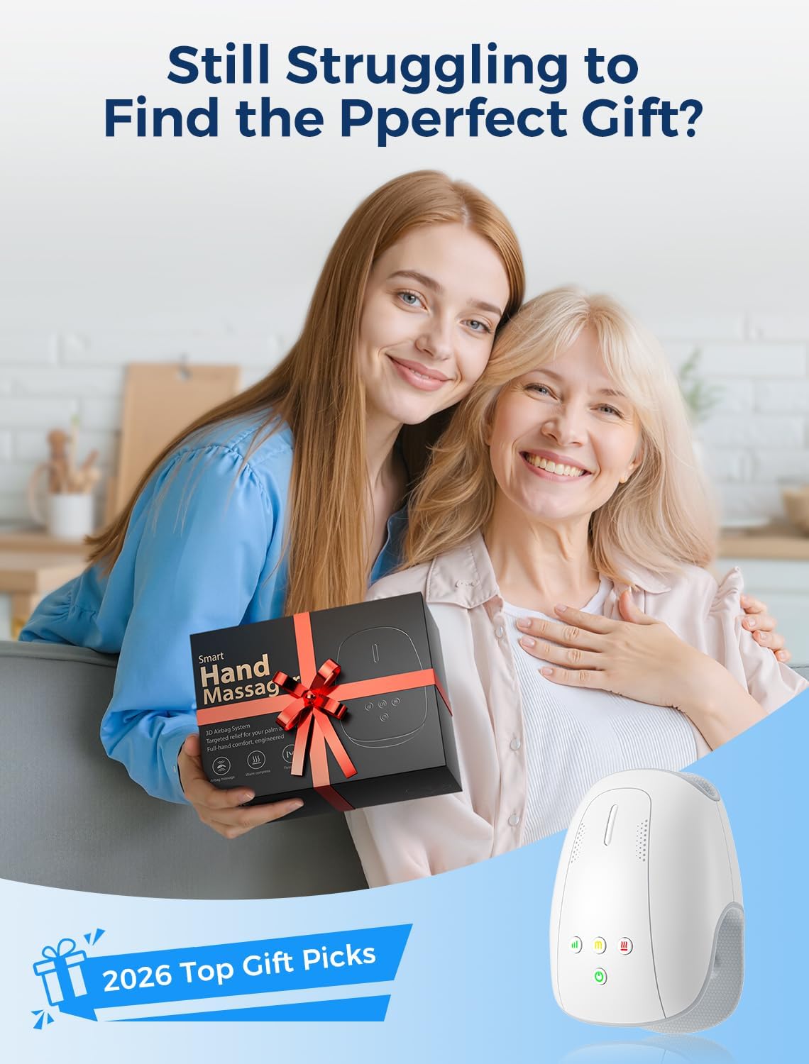 Estefanlo Hand Massager with Heat and Compression, Cordless Hand Massager for Arthritis Pain Relief, 3 Modes Air Compression Finger Massage Device, 2 Heat Levels, Washable Silicone Liner