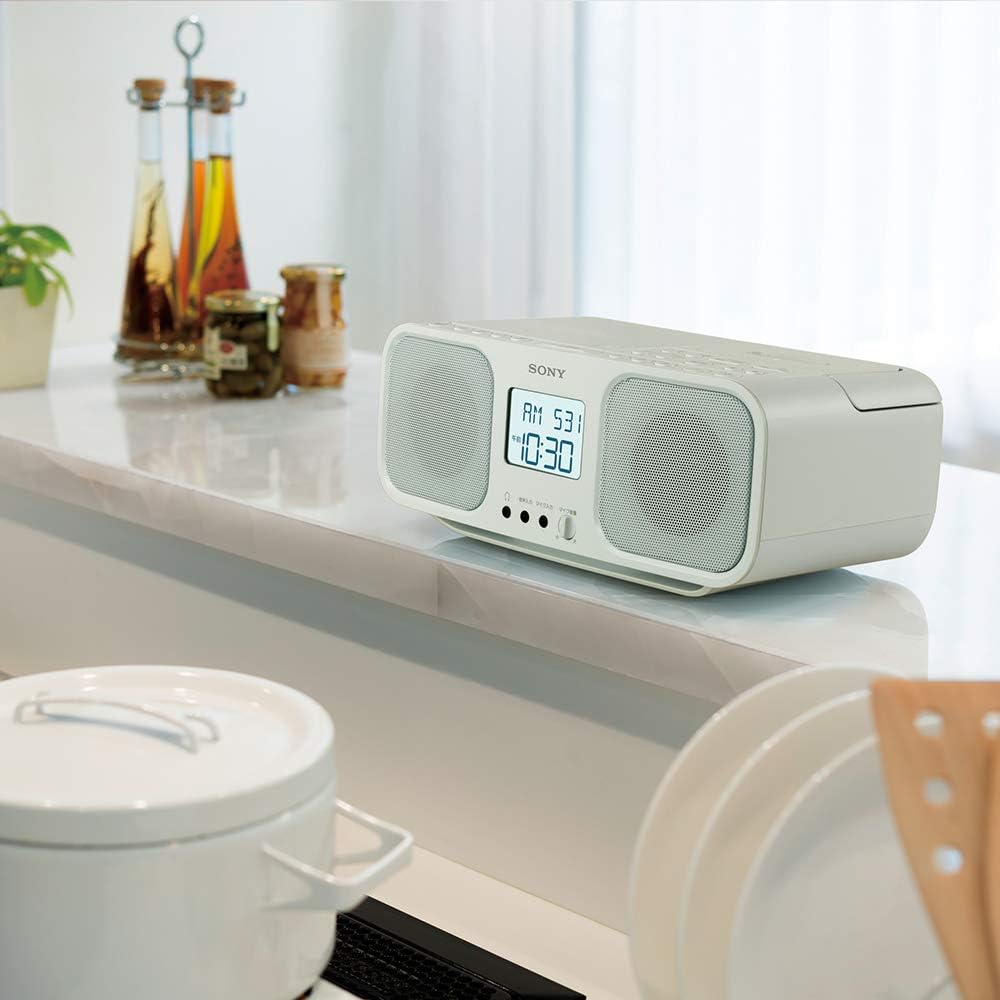 SONY CD Radio Cassette Recorder CFD-S401-W (White)【Japan Domestic Genuine Products】