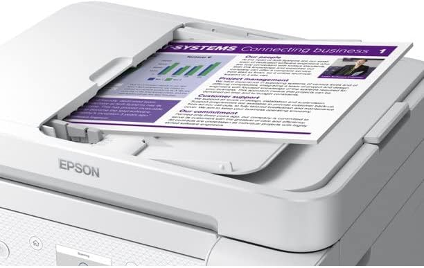 Epson EcoTank Wireless Color All-in-One Cartridge-Free ET-3850 Supertank Inkjet Printer for Home Office, Scanner, Copier, ADF and Ethernet, Mobile Printing, with Bonus Black Ink Bottle & USB Cable