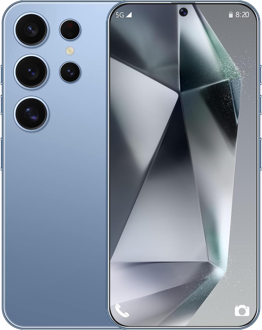Unlocked Phone I24 Ultra Android Phone 8-core 8GB+256GB Cell Phone 7 inch HD Screen Mobile Phone 108MP+48MP Camera 6800 mAh Battery 5G Dual SIM (Titanium Blue)