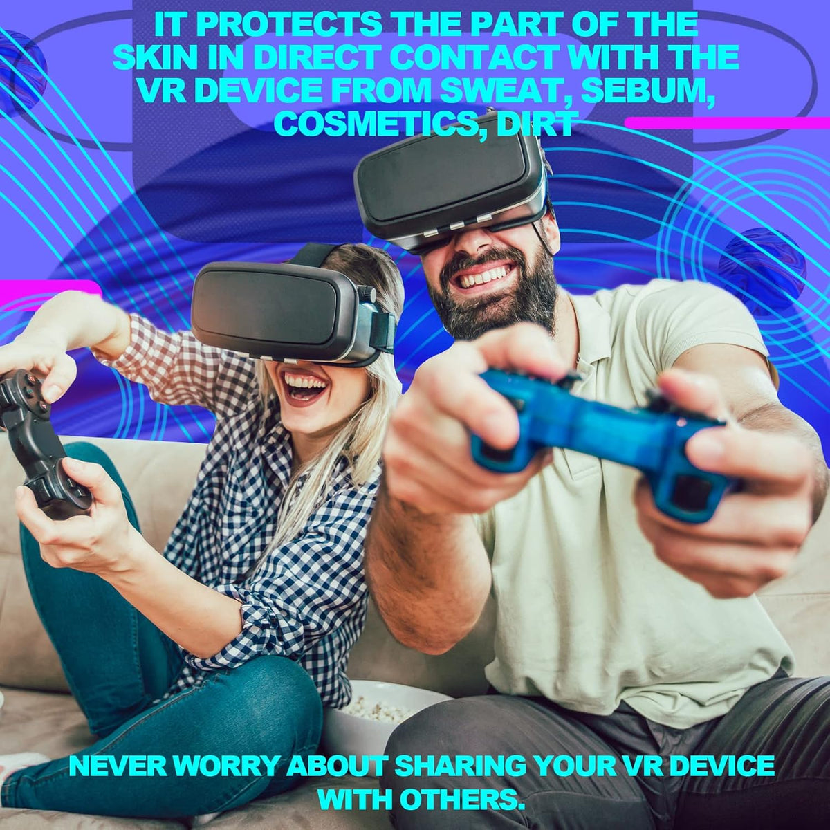 Kingdder 1000 Pcs Disposable Vr Mask Breathable Eye Mask Vr Face Cover Padding Non Woven Sanitary Cloth Universal Gear Accessories Compatible with Headsets Virtual Reality(Black)