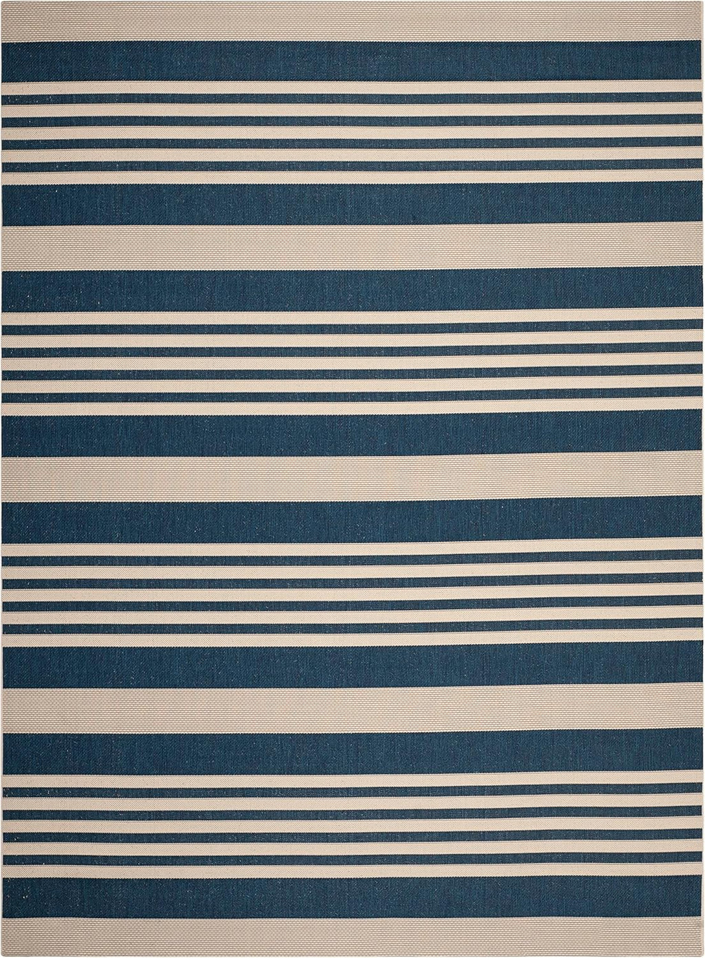SAFAVIEH Courtyard Collection 8' x 10' Navy/Beige CY6062 Stripe Indoor/ Outside Waterproof Easy cleansingPatio Backyard Mudroom Area Mat